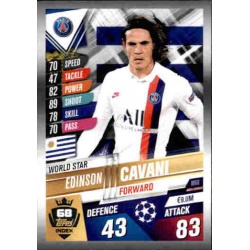 Edinson Cavani Paris Saint-Germain World Star W68 Match Attax 101 2019-20