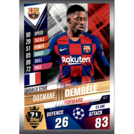 Ousmane Dembélé Barcelona World Star W71 Match Attax 101 2019-20