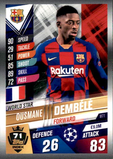 Offer Online Trading Card Ousmane Dembélé World Star Topps Match