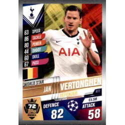 Jan Vertonghen Tottenham Hotspur World Star W72