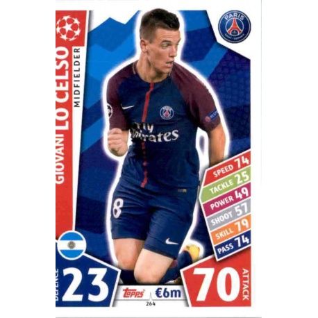 Giovani Lo Celso PSG 264 Match Attax Champions 2017-18