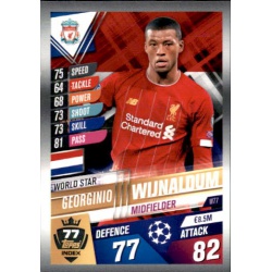 Georginio Wijnaldum Liverpool World Star W77 Match Attax 101 2019-20