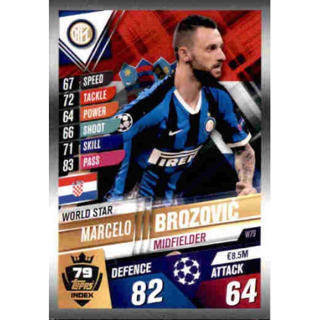 Marcelo Brozović Internazionale Milano World Star W79 Match Attax 101 2019-20