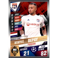 Memphis Depay Olympique Lyonnais World Star W80 Match Attax 101 2019-20