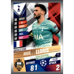 Hugo Lloris Tottenham Hotspur World Star W88 Match Attax 101 2019-20