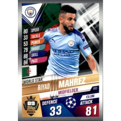 Riyad Mahrez Manchester City World Star W89 Match Attax 101 2019-20