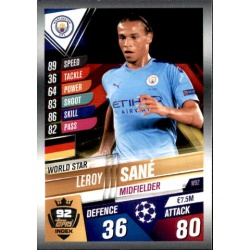 Leroy Sané Manchester City World Star W92 Match Attax 101 2019-20
