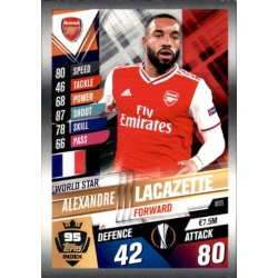 Alexandre Lacazette Arsenal World Star W95 Match Attax 101 2019-20
