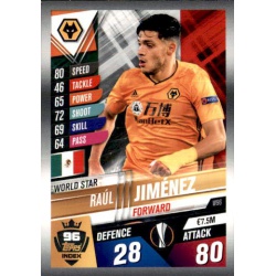 Raúl Jiménez Wolverhampton Wanderers World Star W96 Match Attax 101 2019-20