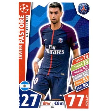 Javier Pastore PSG 266 Match Attax Champions 2017-18