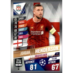Jordan Henderson Liverpool Club Hero CH2 Match Attax 101 2019-20
