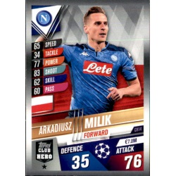 Arkadiusz Milik SSC Napoli Club Hero CH14 Match Attax 101 2019-20