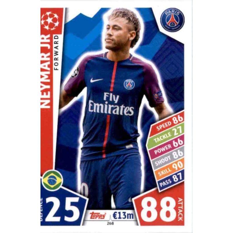 Trading Cards - 261 Neymar Jr - Paris Saint-Germain - Panini