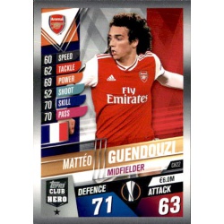 Matteo Guendouzi Arsenal Club Hero CH22 Match Attax 101 2019-20