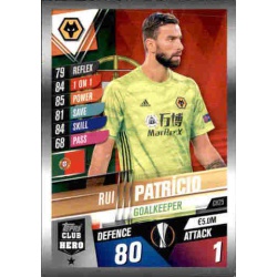 Rui Patricio Wolverhampton Wanderers Club Hero CH25 Match Attax 101 2019-20