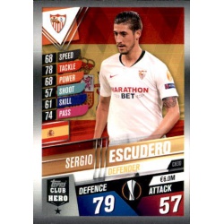 Sergio Escudero Sevilla FC Club Hero CH30 Match Attax 101 2019-20