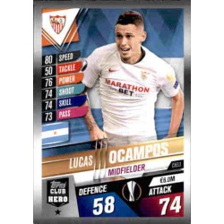Lucas Ocampos Sevilla FC Club Hero CH33 Match Attax 101 2019-20
