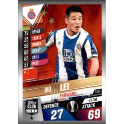 Wu Lei RCD Espanyol Club Hero CH38 Match Attax 101 2019-20