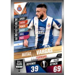 Matias Vargas RCD Espanyol Club Hero CH39 Match Attax 101 2019-20