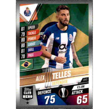 Alex Telles Porto Club Hero CH45 Match Attax 101 2019-20