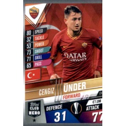 Cengiz Ünder AS Roma Club Hero CH54 Match Attax 101 2019-20