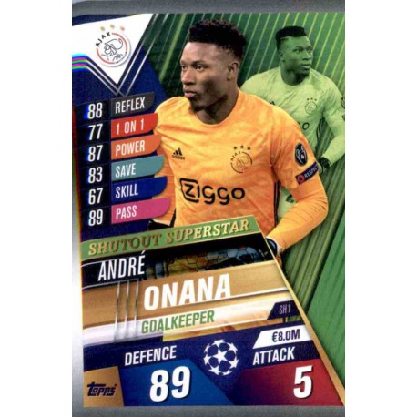 André Onana Ajax Shutout Superstar SH1 Match Attax 101 2019-20