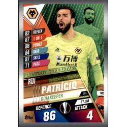 Rui Patricio Wolverhampton Wanderers Shutout Superstar SH4 Match Attax 101 2019-20