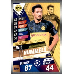 Mats Hummels Borussia Dortmund Defensive Dynamo DD3 Match Attax 101 2019-20