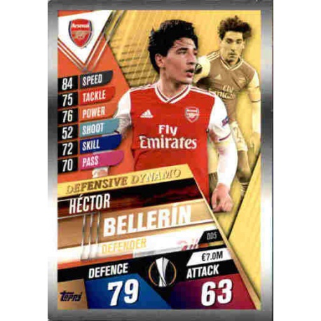 Héctor Bellerin Arsenal Defensive Dynamo DD5 Match Attax 101 2019-20