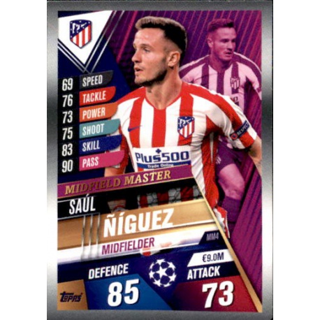 Saúl Ñíguez Atlético de Madrid Midfield Master MM4 Match Attax 101 2019-20