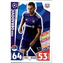 Ivan Obradović Anderlecht 274 Match Attax Champions 2017-18