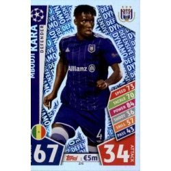Mbodji Kara - Defensive Dynamo Anderlecht 275 Match Attax Champions 2017-18