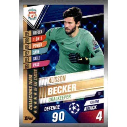 Alisson Becker Liverpool Collectors Team of the Season TS1 Match Attax 101 2019-20