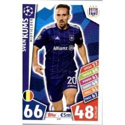 Sven Kums Anderlecht 278 Match Attax Champions 2017-18