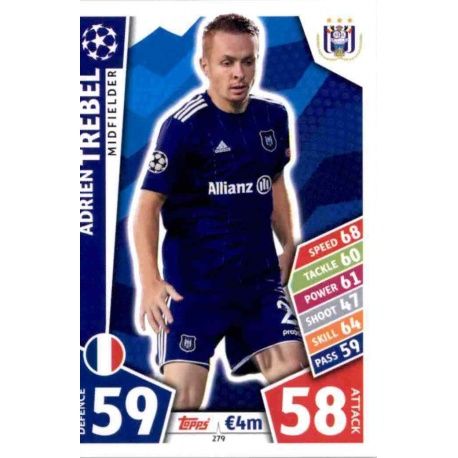 Adrien Trebel Anderlecht 279 Match Attax Champions 2017-18
