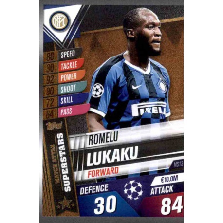 Romelu Lukaku Internazionale Milano Superstars MS13 Match Attax 101 2019-20