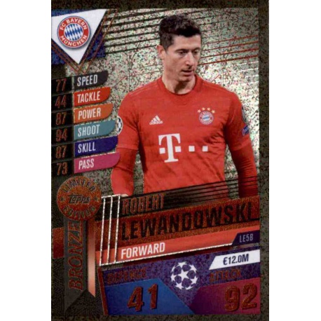 Robert Lewandowski Bayern München Limited Edition Bronze LE5B Match Attax 101 2019-20