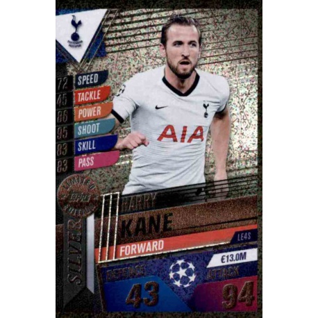 Harry Kane Tottenham Hotspur Limited Edition Silver LE4S Match Attax 101 2019-20