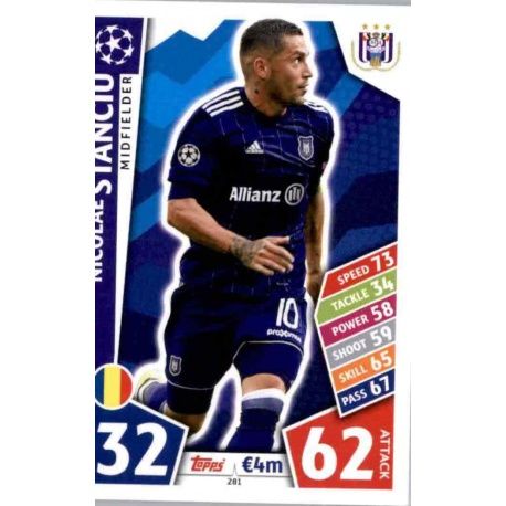Nicolae Stanciu Anderlecht 281 Match Attax Champions 2017-18