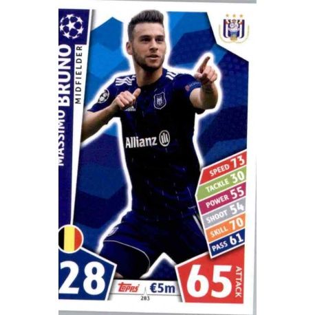 Massimo Bruno Anderlecht 283 Match Attax Champions 2017-18