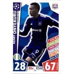 Henry Onyekuru Anderlecht 285 Match Attax Champions 2017-18