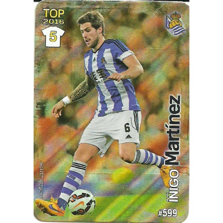 Íñigo Martínez Real Sociedad Rayas Diagonales Puntas Redondas 599 Las Fichas Quiz Liga 2016 Official Quiz Game Collection