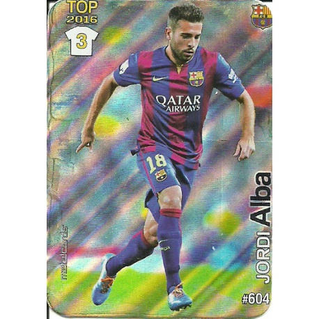 Jordi Alba Barcelona Rayas Diagonales Puntas Redondas 604 Las Fichas Quiz Liga 2016 Official Quiz Game Collection