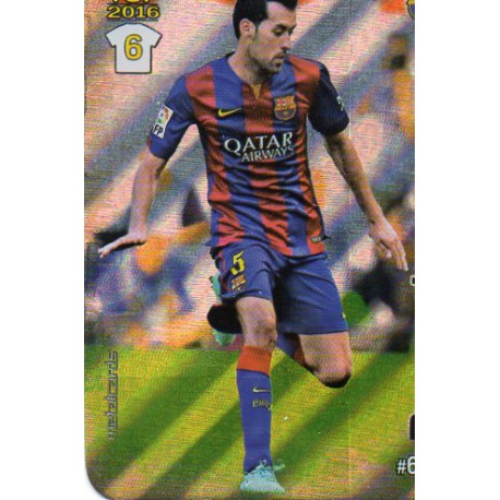 Busquets Barcelona Rayas Diagonales Puntas Redondas 616 Las Fichas Quiz Liga 2016 Official Quiz Game Collection