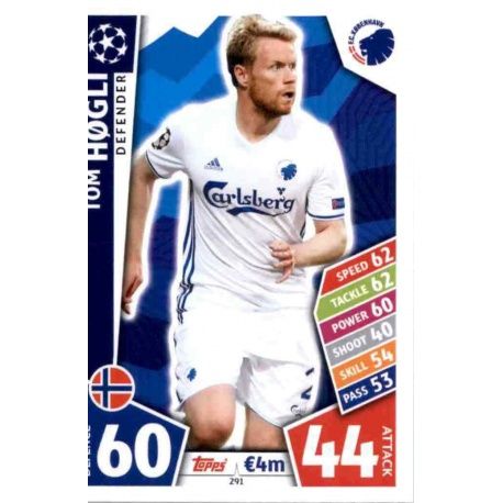 Tom Høgli København 291 Match Attax Champions 2017-18