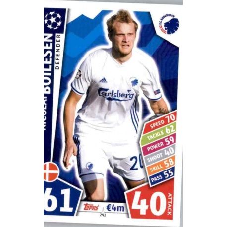 Nicolai Boilesen København 292 Match Attax Champions 2017-18