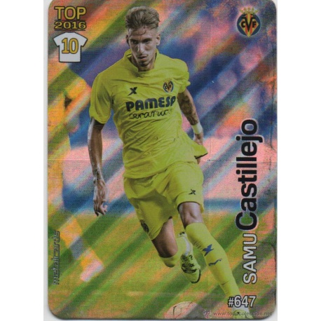 Samu Castillejo Villarreal Rayas Diagonales Puntas Redondas 647 Las Fichas Quiz Liga 2016 Official Quiz Game Collection