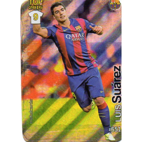 Luis Suárez Barcelona Rayas Diagonales Puntas Redondas 651 Las Fichas Quiz Liga 2016 Official Quiz Game Collection