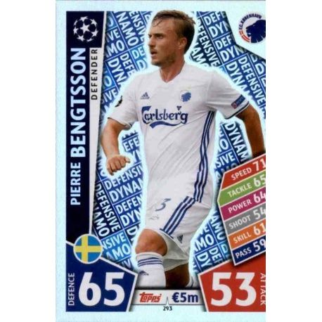 Pierre Bengtsson København 293 Match Attax Champions 2017-18