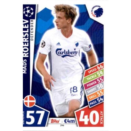 Mads Roerslev København 296 Match Attax Champions 2017-18